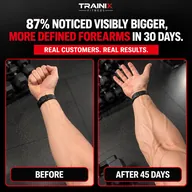 Forearm transformation — before and after 45 days